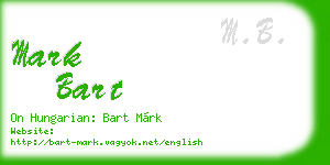 mark bart business card